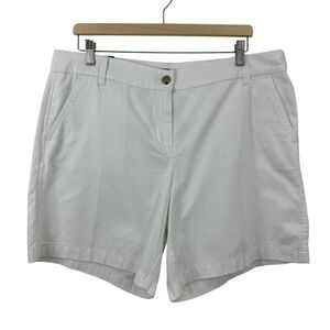 NWT J. Crew Women’s Chino White Shorts Size 14